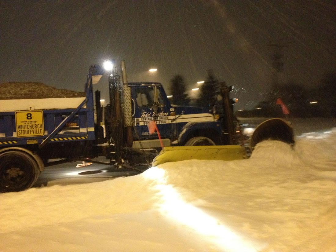 Peterborough Snow Plow Operator Todd Brothers Contracting Ltd